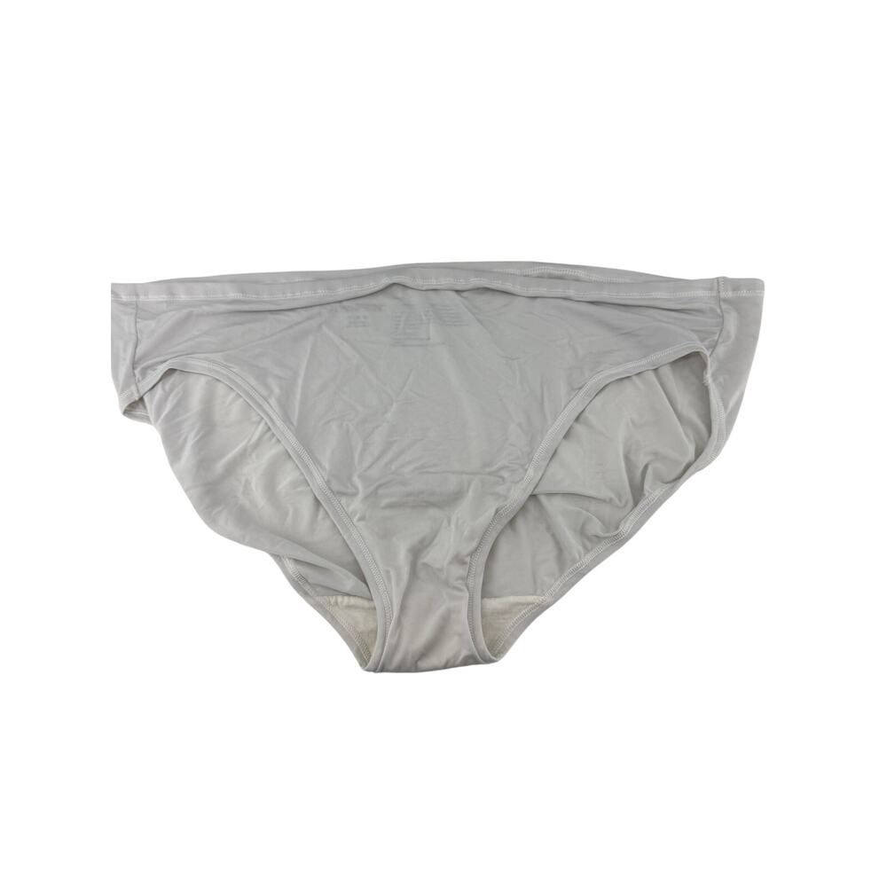 Joyspun Women's Microfiber Bikini Panties Solid Silver Gray XL 16-18
